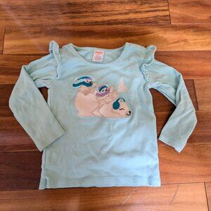 Gymboree Embroidered Polar Bear Flutter Top (2T)